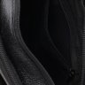 Мужская недорогая кожаная сумка черного цвета на две змейки Borsa Leather (21318) - 5