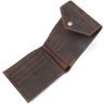 Горизонтальный мужской кошелек из винтажной кожи на кнопке Vintage (2414975) - 6