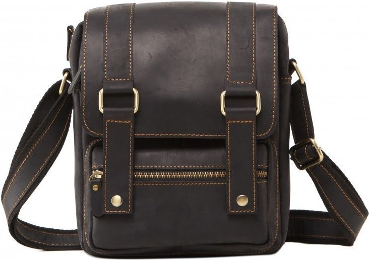 Кожаная мужская сумка под планшет в стиле винтаж VINTAGE STYLE (14573)