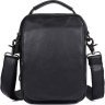 Компактная мужская наплечная сумка черного цвета VINTAGE STYLE (14451) - 3