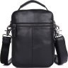 Компактная мужская наплечная сумка черного цвета VINTAGE STYLE (14451) - 6