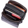 Компактная мужская наплечная сумка черного цвета VINTAGE STYLE (14451) - 10
