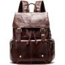 Коричневый городской рюкзак с одним отделением и карманами VINTAGE STYLE (14800) - 1