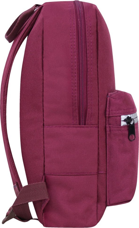 Рюкзак формата А4 из износостойкого текстиля цвета марсала Bagland (52755)