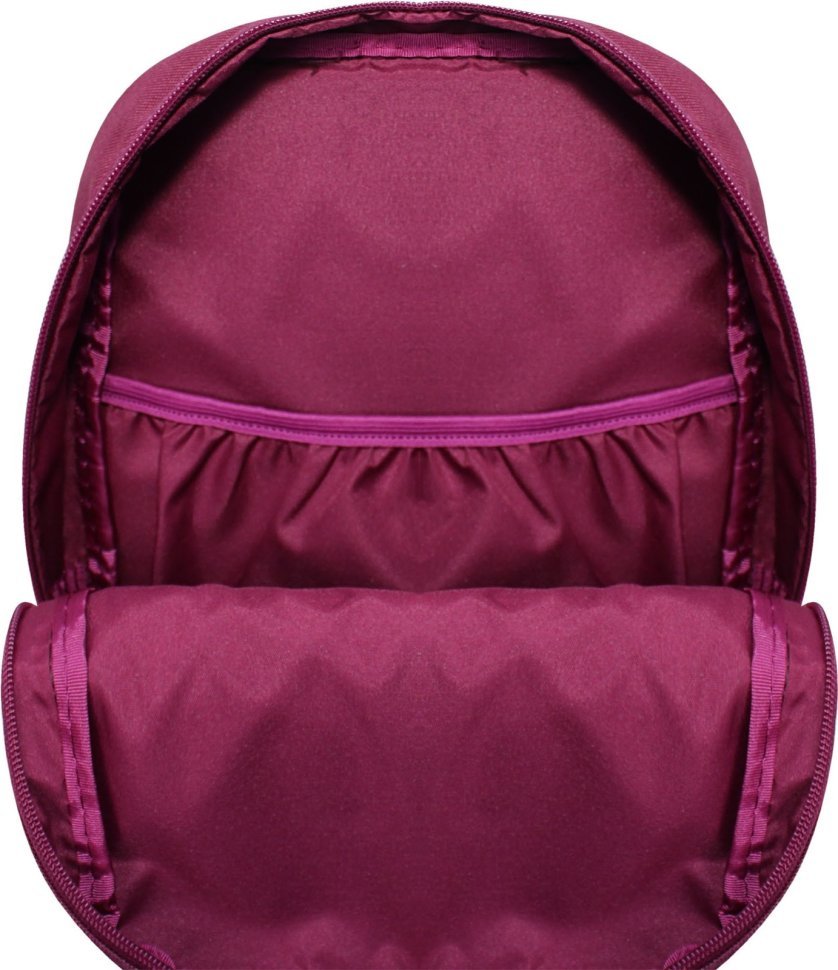 Рюкзак формата А4 из износостойкого текстиля цвета марсала Bagland (52755)