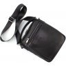 Средняя мужская качественная кожаная сумка-барсетка в черном цвете H.T Leather (10235) - 5