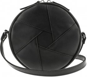 Кожаная сумка круглой формы на молнии BlankNote Бон-Бон (12644)