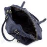 Сумка дорожная из итальянской винтажной кожи синего цвета - Travel Leather Bag (11010) - 14