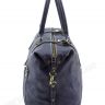 Сумка дорожная из итальянской винтажной кожи синего цвета - Travel Leather Bag (11010) - 3
