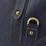 Сумка дорожная из итальянской винтажной кожи синего цвета - Travel Leather Bag (11010) - 12