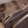 Оригинальная винтажная мужская сумка из кожи крейзи хорс в коричневом цвете SHVIGEL (11091) - 6