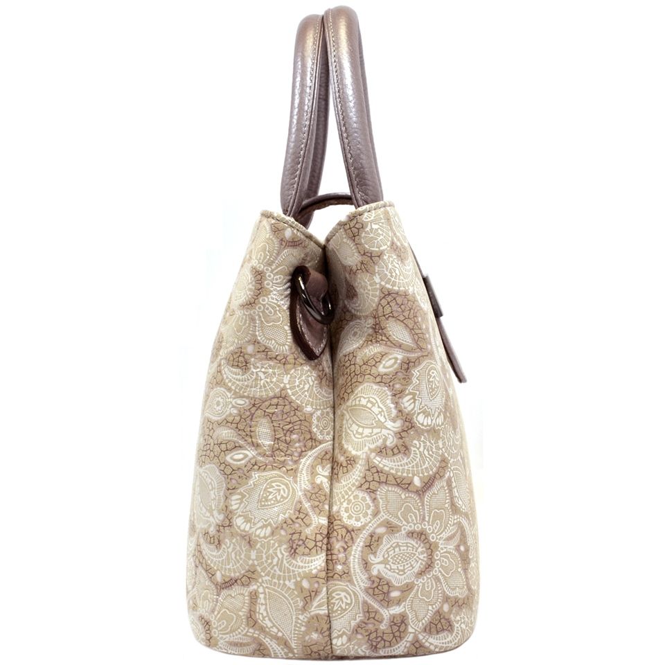 Женская кожаная сумка с цветочным принтом Desisan (28304)