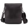 Вместительная кожаная мужская сумка средних размеров H.T Leather (10011) - 3