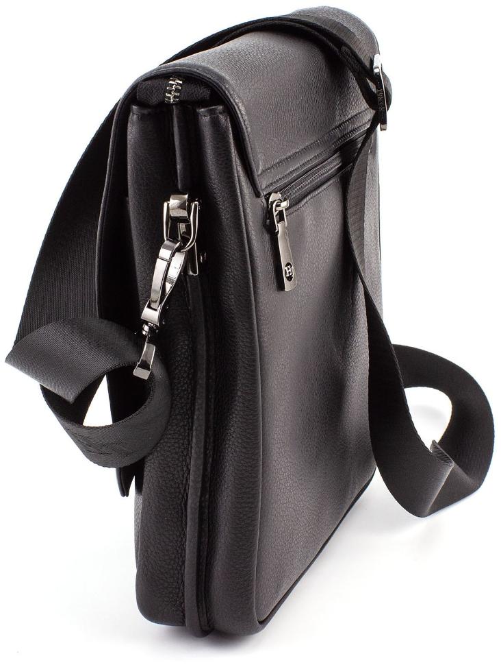 Вместительная кожаная мужская сумка средних размеров H.T Leather (10011)