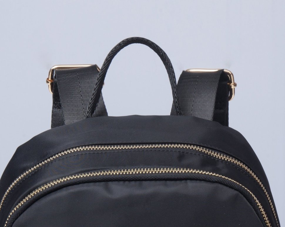 Черный женский рюкзак из водонепроницаемого нейлона VINTAGE STYLE (14805)