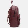 Женский кожаный городской рюкзак бордового цвета Borsa Leather (21914) - 4