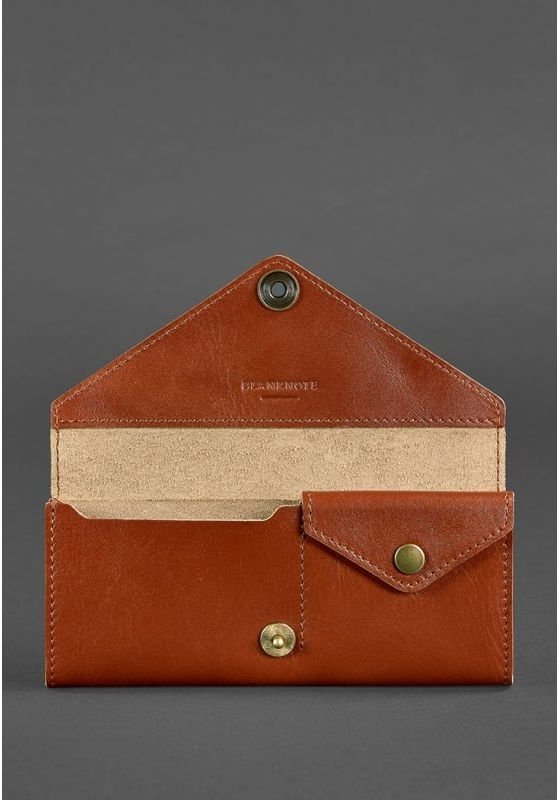 Женский кожаный кошелек светло-коричневого цвета BlankNote Керри (12557)
