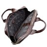 Коричневая кожаная сумка с ручками в деловом стиле - DESISAN (11592) - 5