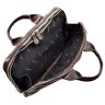 Коричневая кожаная сумка с ручками в деловом стиле - DESISAN (11592) - 6
