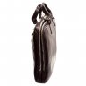 Коричневая кожаная сумка с ручками в деловом стиле - DESISAN (11592) - 4