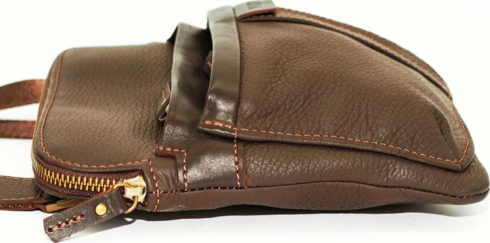 Небольшая мужская сумка-планшет коричневого цвета VATTO (12097)