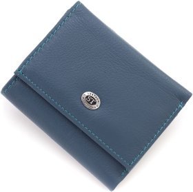 Синий женский кожаный кошелек маленького размера ST Leather 1767256