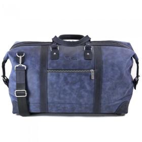 Дорожная сумка синего цвета из качественной кожи Tom Stone (12171) - 2