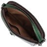 Небольшая женская сумка-кроссбоди из натуральной кожи зеленого цвета на две молнии Vintage 2422420 - 6
