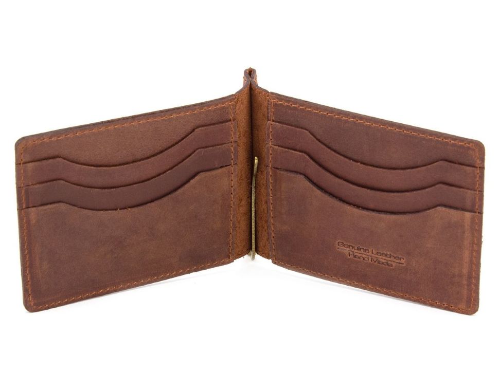 Стильный зажим для денег из винтажной кожи ST Leather (16835)