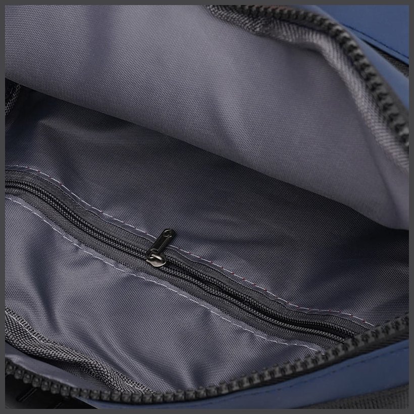 Текстильная мужская сумка-барсетка синего цвета с ручкой Monsen 71757