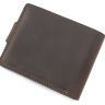 Классическое мужское портмоне из матовой кожи коричневого цвета Grande Pelle (13216) - 3