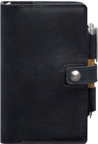 Кожаный блокнот А5 (Софт-бук) из темно-синей винтажной кожи - BlankNote (42057)