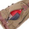 Оливковая мужская сумка-слинг через плечо из текстиля Vintage (2421254) - 5