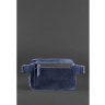 Стильная поясная сумка из натуральной синей кожи BlankNote Dropbag Mini (12628) - 5