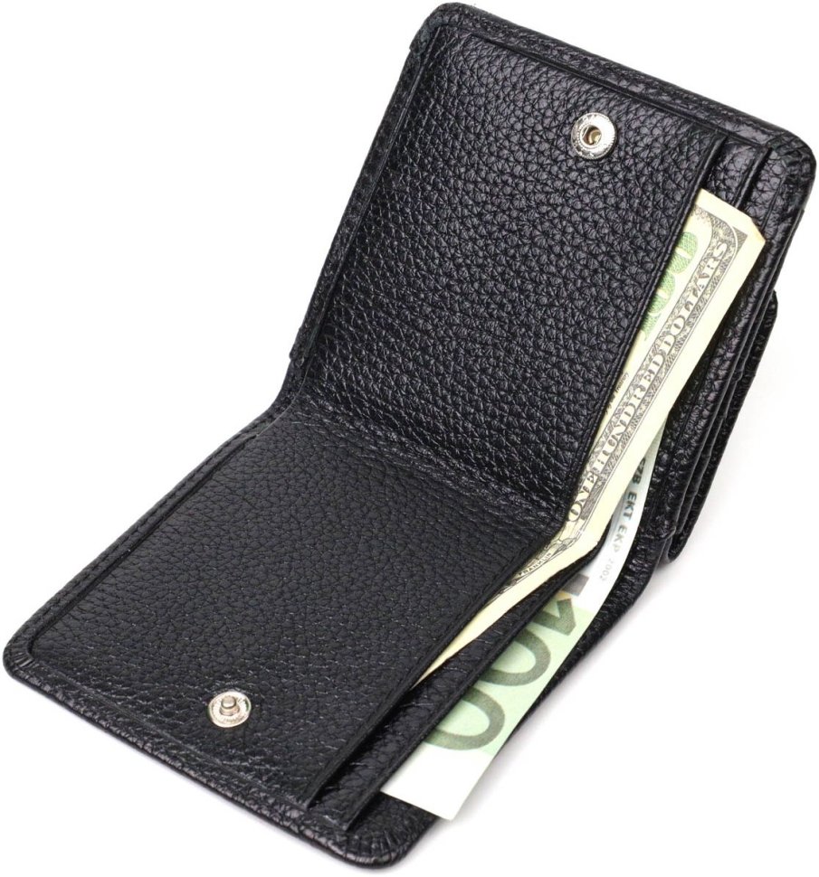 Женский кошелек из натуральной черной кожи с монетницей Tony Bellucci (2422040)