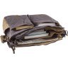 Вместительный текстильный портфель серого цвета Vintage (20059) - 3