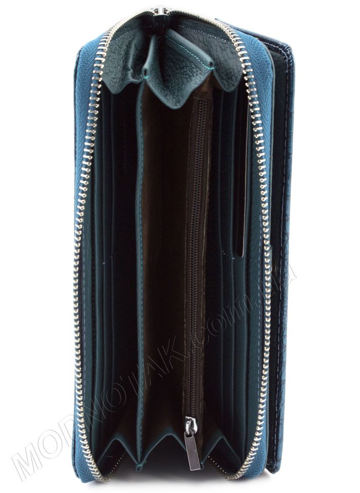 Кошелек лаковый на молнии с блоком под карточки H - Leather Accessories (17265)