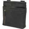Мужская сумка черного цвета из винтажной матовой кожи VATTO (11898) - 1