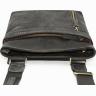 Мужская сумка черного цвета из винтажной матовой кожи VATTO (11898) - 5