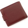 Маленький женский кошелек из натуральной кожи бордового цвета с блоком под карты ST Leather 1767457 - 3