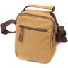 Маленькая мужская сумка-барсетка из плотного текстиля песочного цвета Vintage 2422222 - 2
