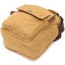 Маленькая мужская сумка-барсетка из плотного текстиля песочного цвета Vintage 2422222 - 3