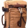 Просторный мужской рюкзак-трансформер из текстиля коричневого цвета Vintage 2422160 - 6