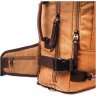 Просторный мужской рюкзак-трансформер из текстиля коричневого цвета Vintage 2422160 - 7