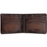 Мужское кожаное портмоне коричневого цвета для купюр и карт Visconti Vespa 69257 - 6