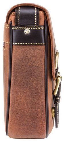 Светло-коричневая сумка-мессенджер из винтажной кожи на плечо Visconti Rumba 70758