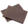 Винтажный темно-коричневый зажим для купюр и карточек ST Leather (16834) - 1