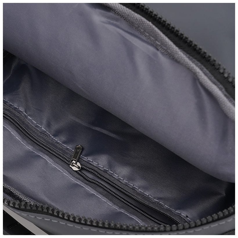 Серая текстильная мужская сумка-барсетка с ручкой Monsen 71758