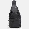Мужской кожаный слинг-рюкзак классического дизайна с лямкой через плечо Borsa Leather (22094) - 2