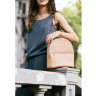 Женский мини-рюкзак из натуральной кожи светло-бежевого цвета BlankNote Kylie (12837) - 9
